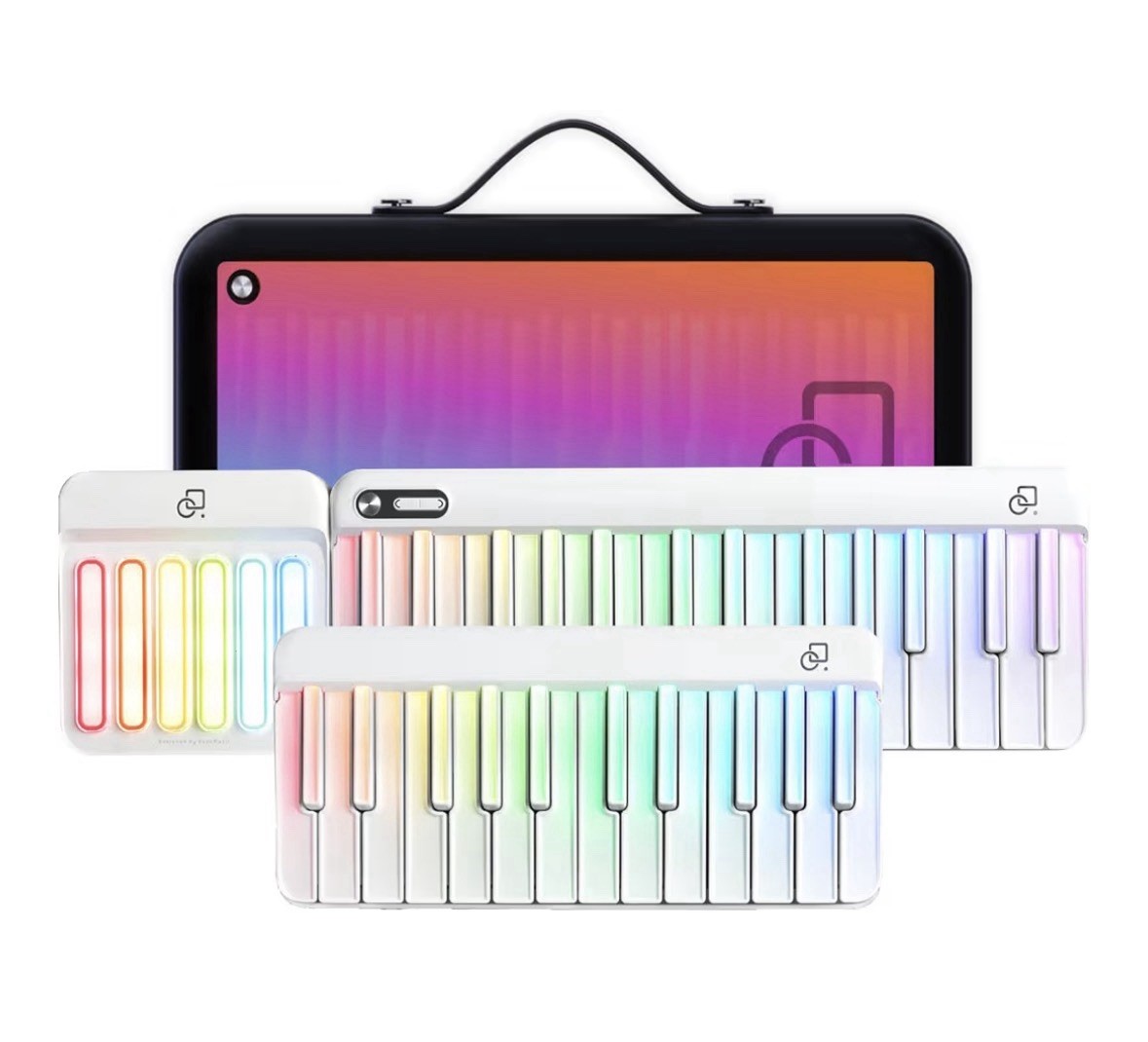 PopuPiano White Smart Piano Keyboard Full Set