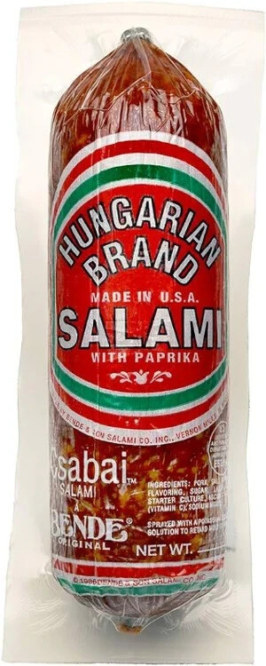 Hungarian Brand Salami With Paprika Csabai Made In USA 0.8lb