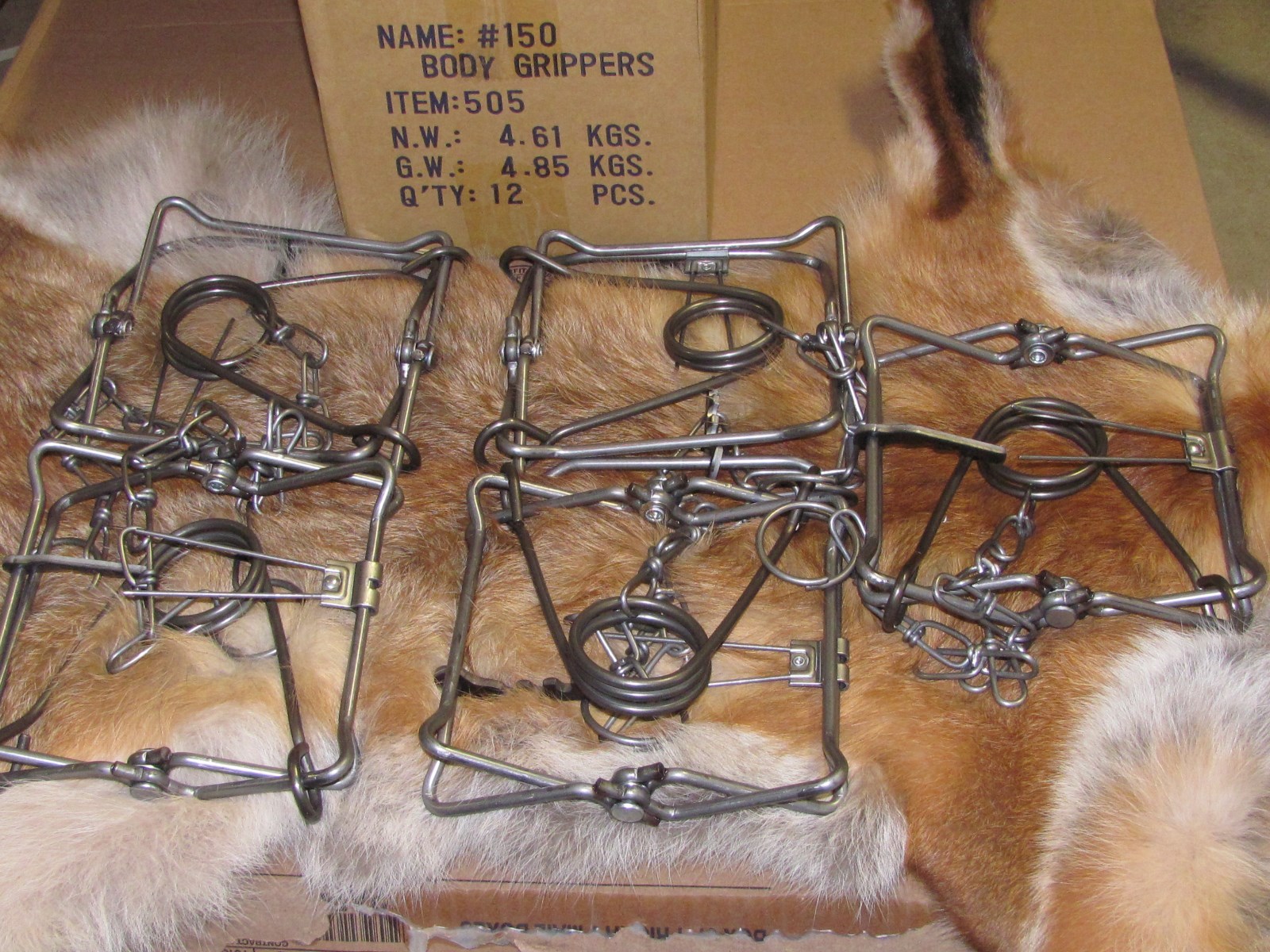 5 Bridger 150 Magnum Body Gripper Traps 505  Muskrat  Mink Fisher new sale