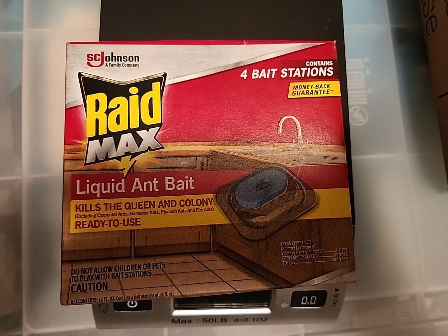 Raid Max Liquid Ant Bat; Kills Ants Where They Breed, For Indoor and Outdoor...