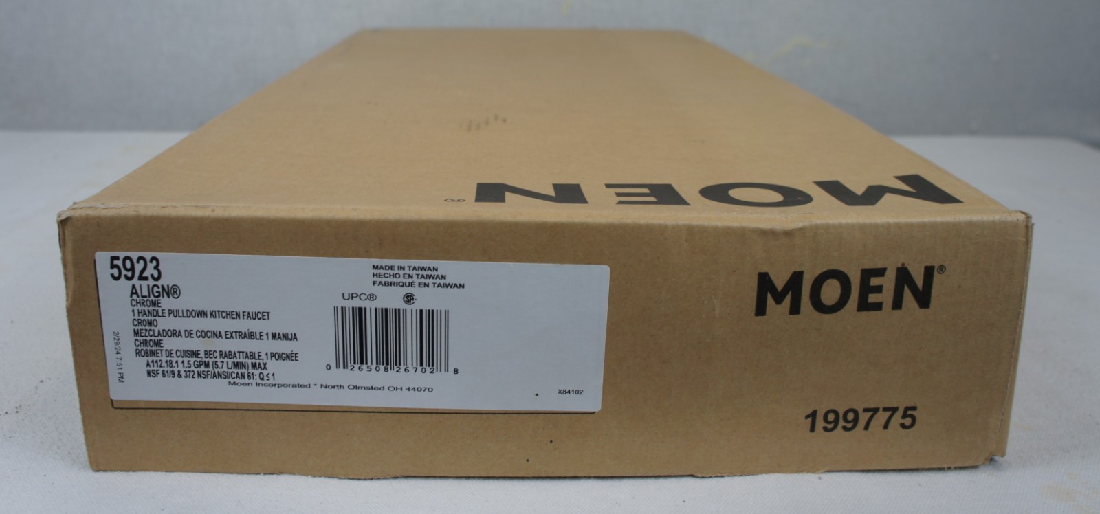 MOEN ALIGN 5923 CHROME ONE HANDLE PULLDOWN KITCHEN FAUCET IN ORIGINAL BOX
