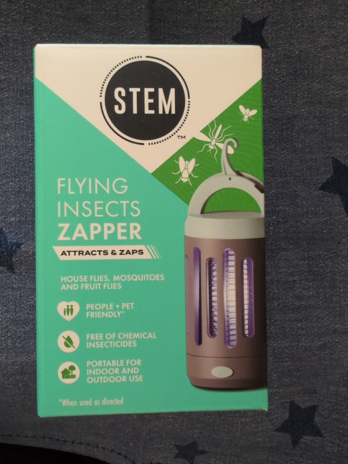 NIB STEM Flying Insect Zapper, Indoor & Outdoor Electric Fly & Mosquito Trap