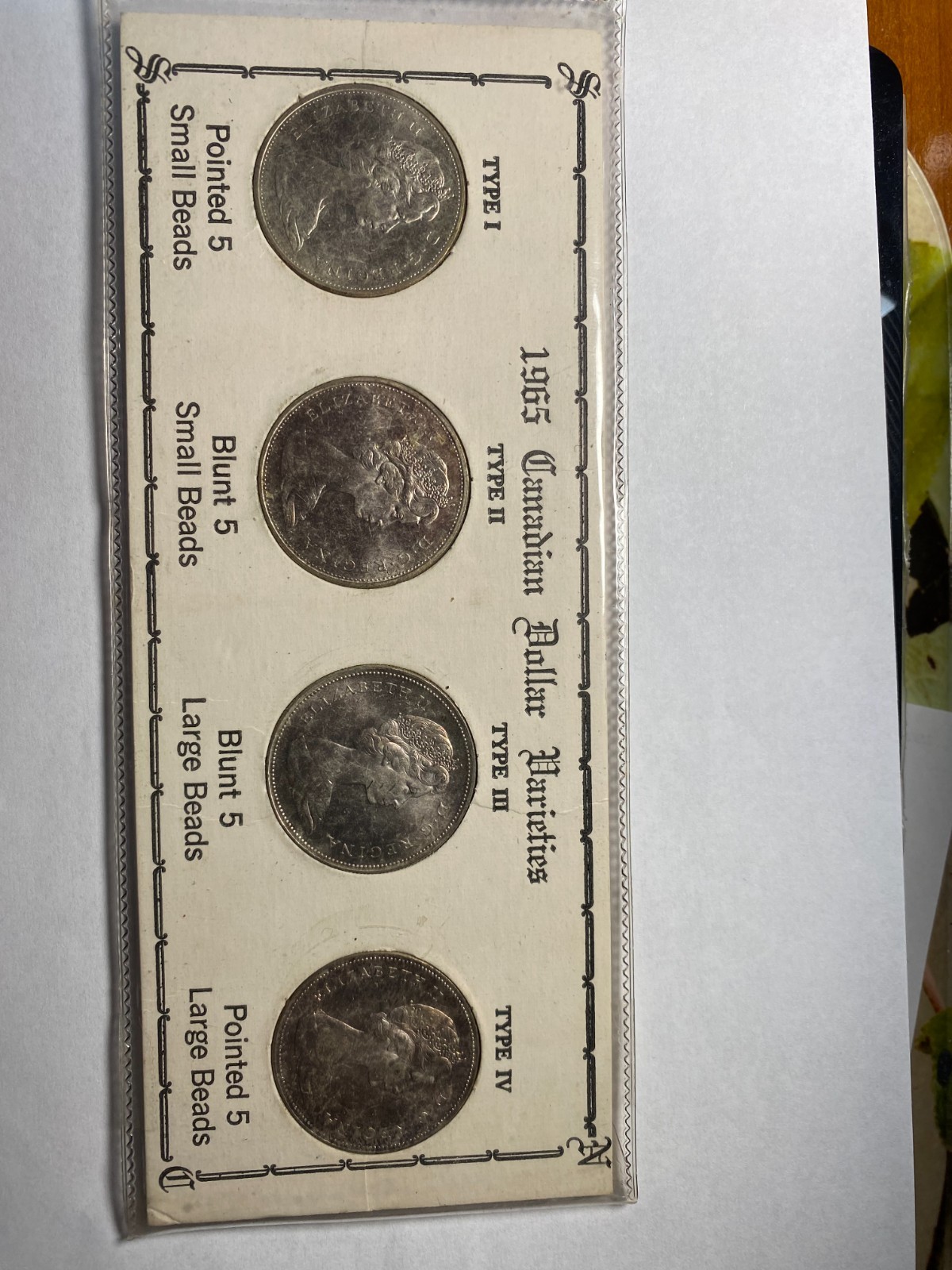 CANADA 1965 SILVER 4 DOLLAR set   four VARIETIES