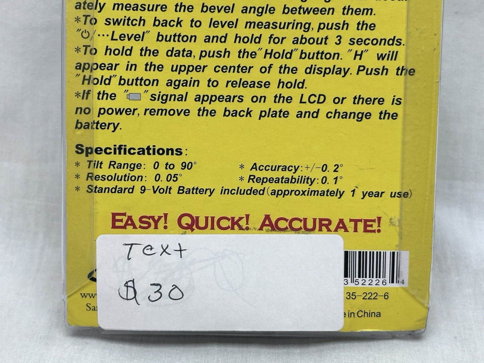 Angle Cube Digital Guage Angle & Level Sensor Bevel Electronic iGaging Anglecube