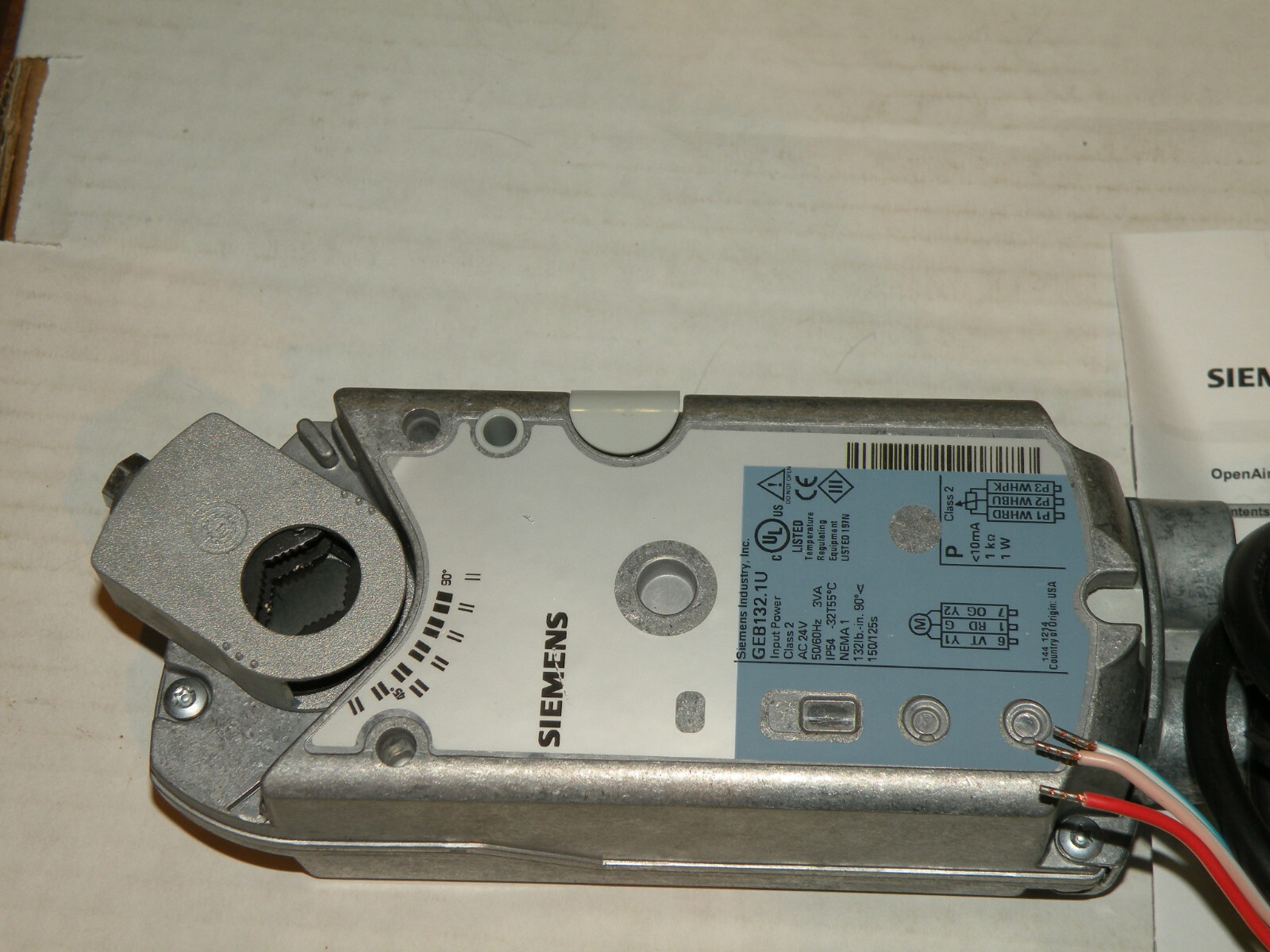 Siemens Open Air Actuator GEB132.1U