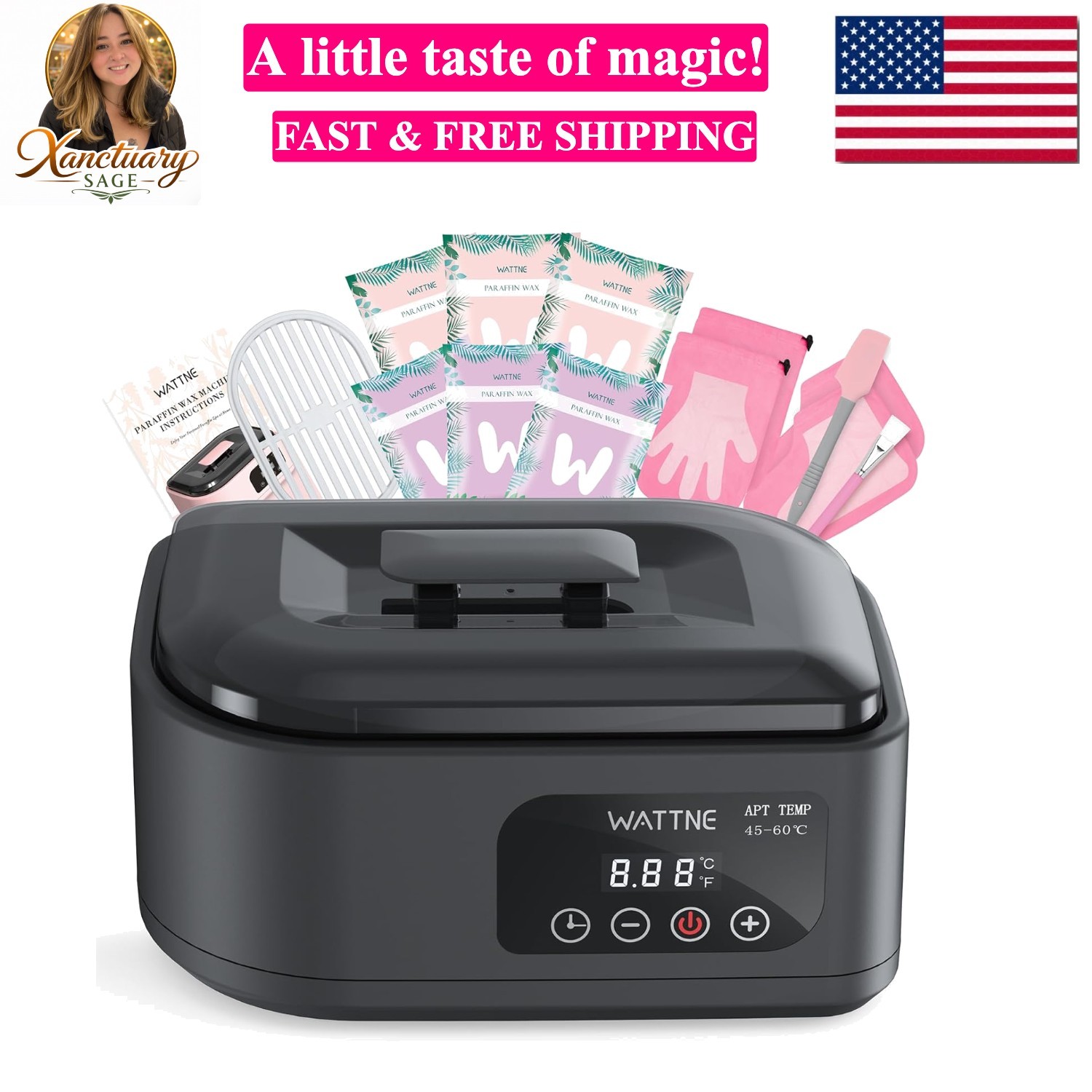 Paraffin Wax Machine for Hands & Feet – Paraffin Wax Warmer Moisturizing Kit ...