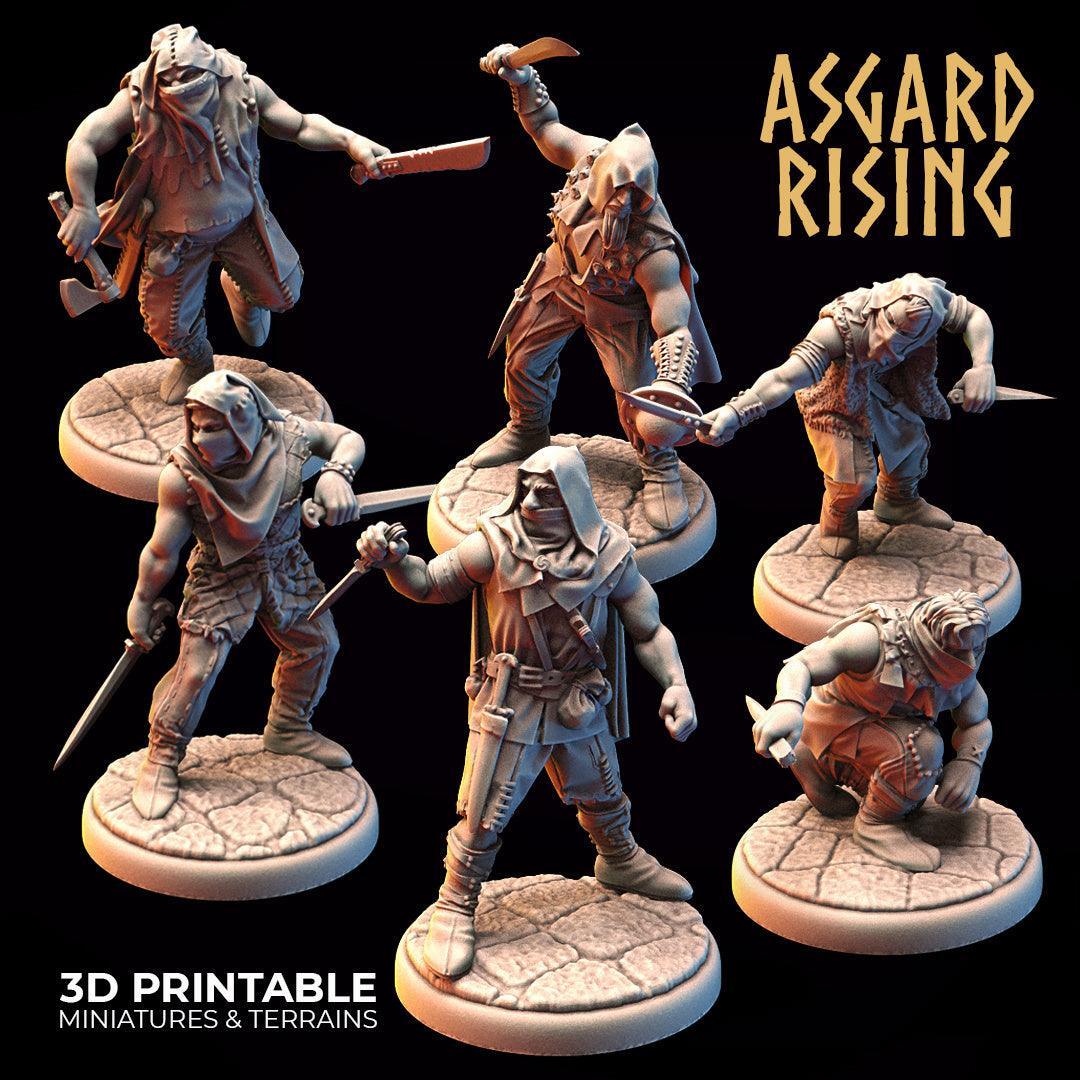 3D Printed Asgard Rising Bandit Rogues Modular Warband 28mm - 32mm Ragnarok D&D