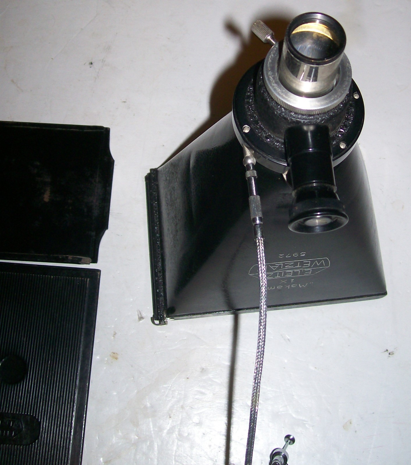 RARE LEICA E. LEITZ WETZLAR MEDIUM FORMAT MAKAM IX MICROSCOPE CAMERA wOB GERMANY