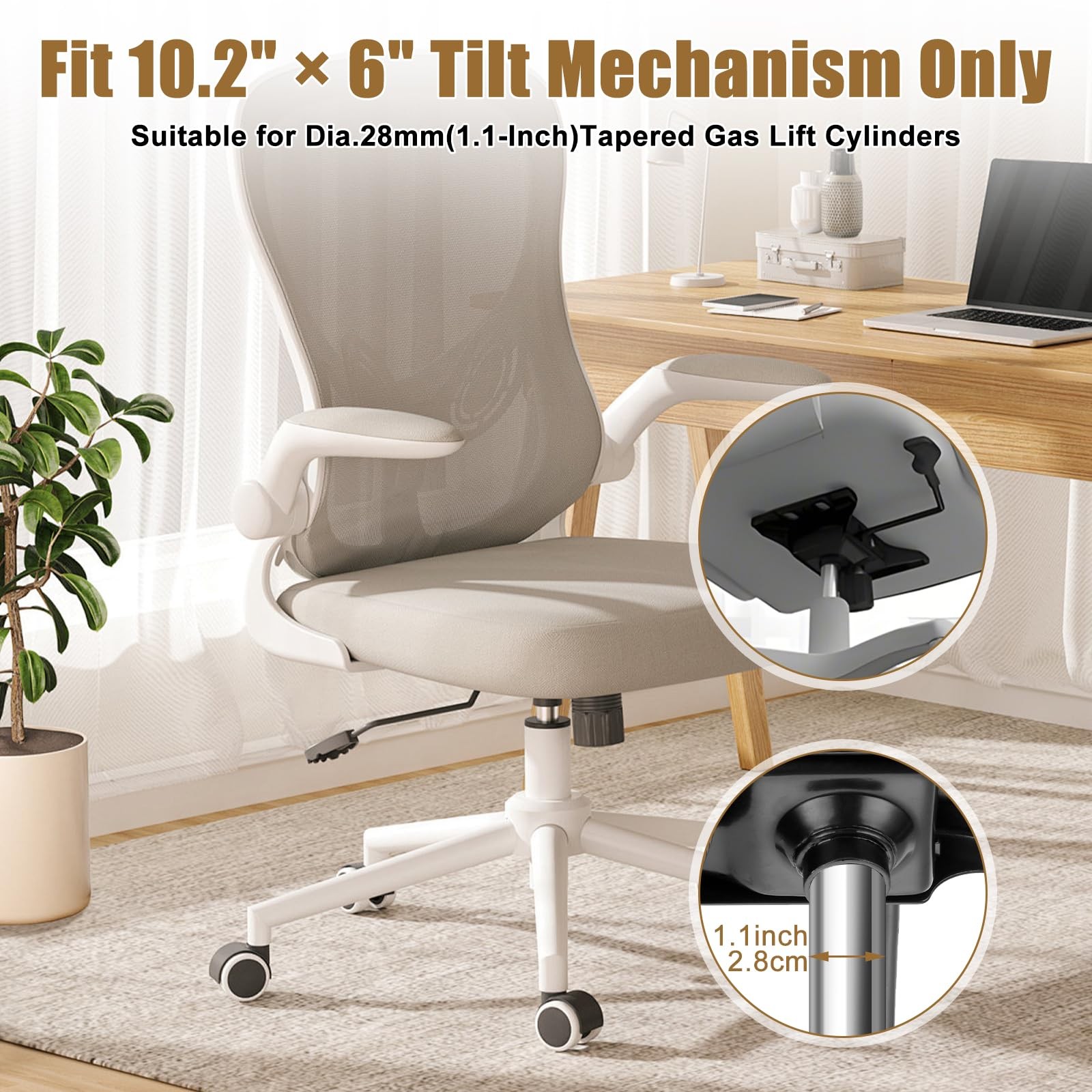 Office Chair Parts, 500Lbs Office Chair Swivel Tilt Control Mechanism Parts, ...