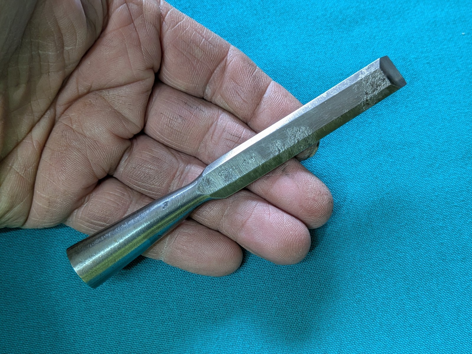 Vintage JAPAN 1/2" Socket Wood Chisel Beveled Edges Drop Forged