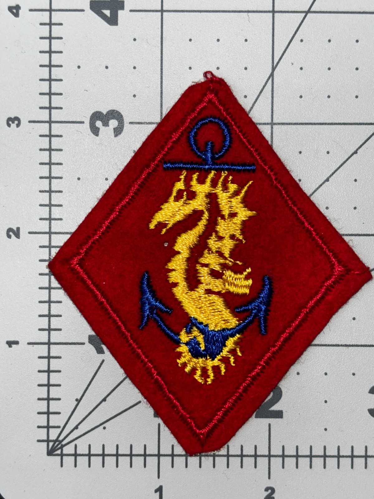 WW 2 USMC Ship Detachments Wool Patch Inv# K8325