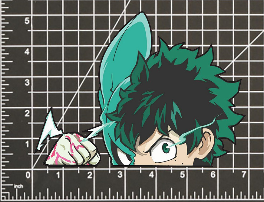 Izuku Midoriya Deku Mask My Hero Academia STICKER DECAL -Peeker Peeking- 4 Sizes