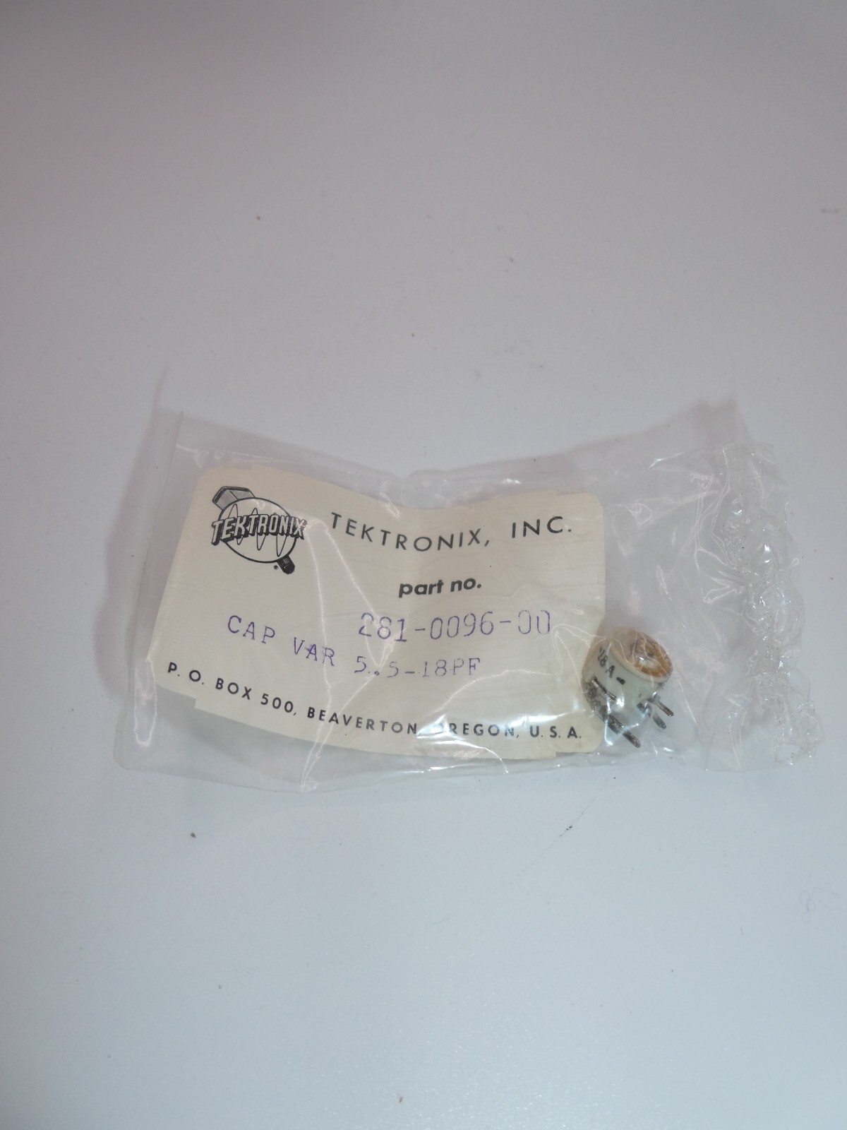 Tektronix Replacement Variable Capacitor 5.5-18 PF  281-0096-00  "NIB"