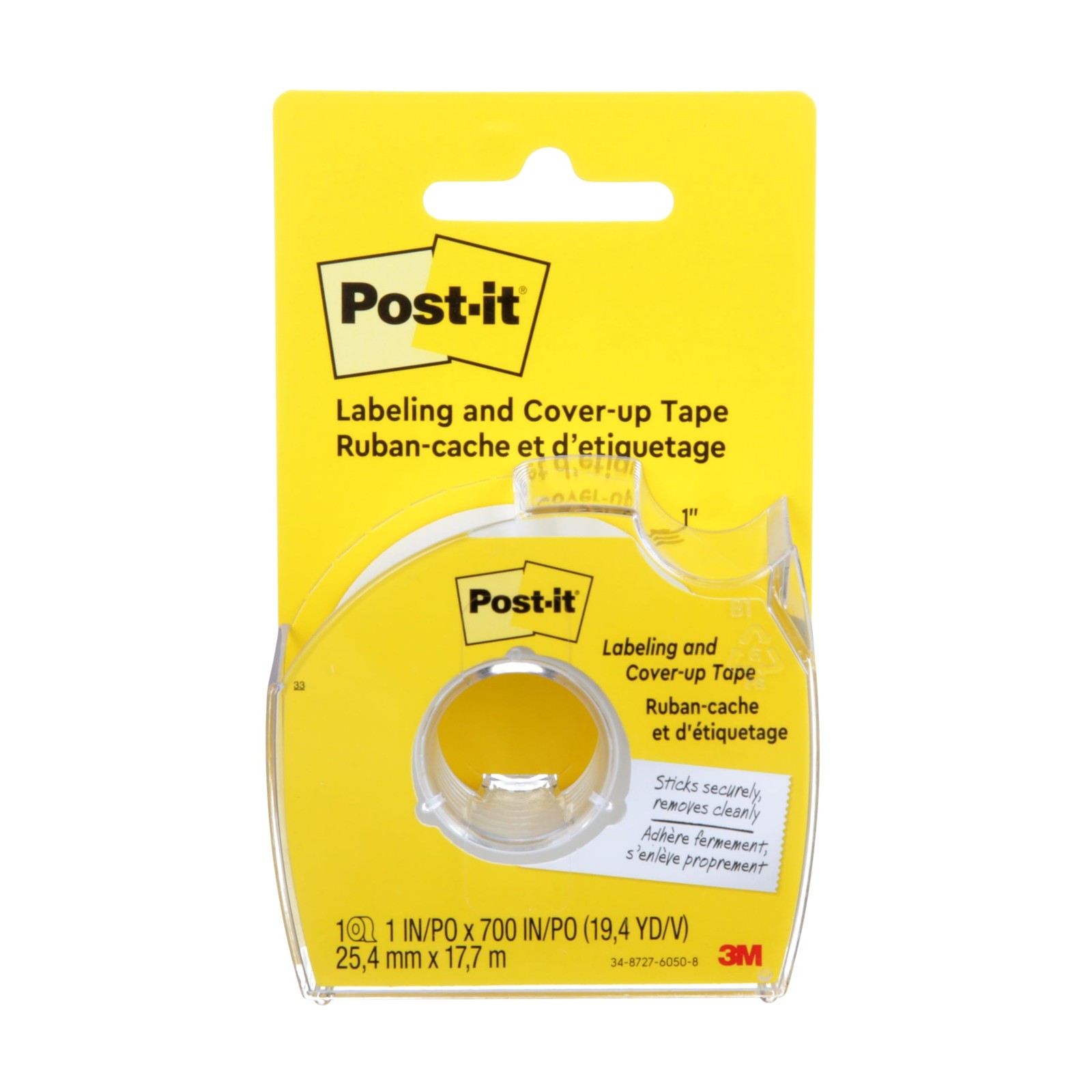 Post-it Labeling & Cover-Up Tape, 1 Roll, 1 in x 700 (658) 1" x 700", White