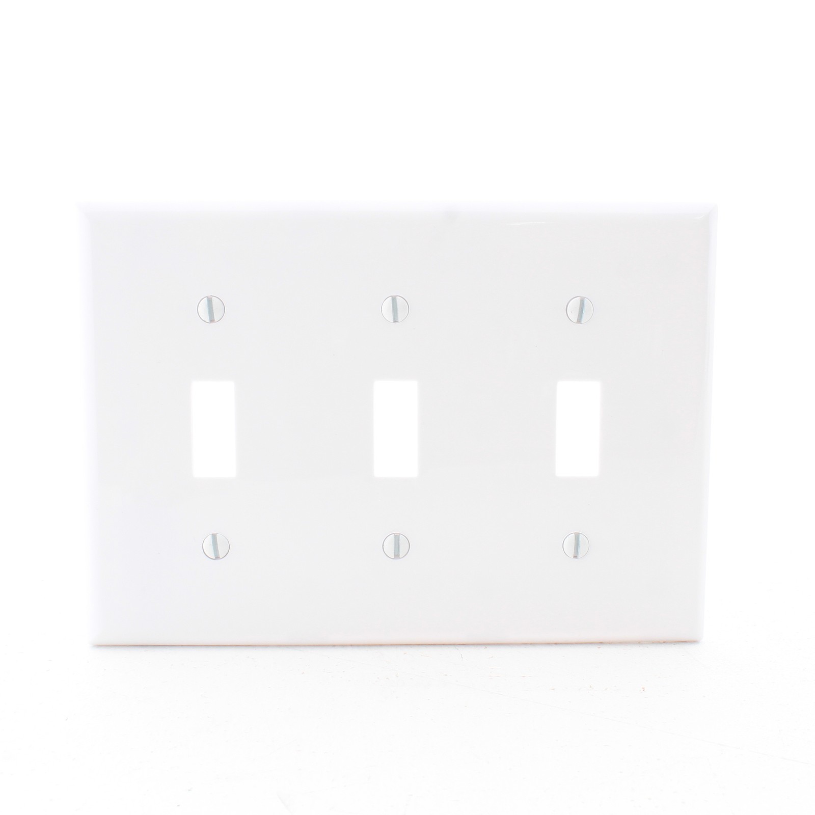 Eaton 5141W White 3-Gang Toggle Switch Unbreakable Standard Wallplate Cover