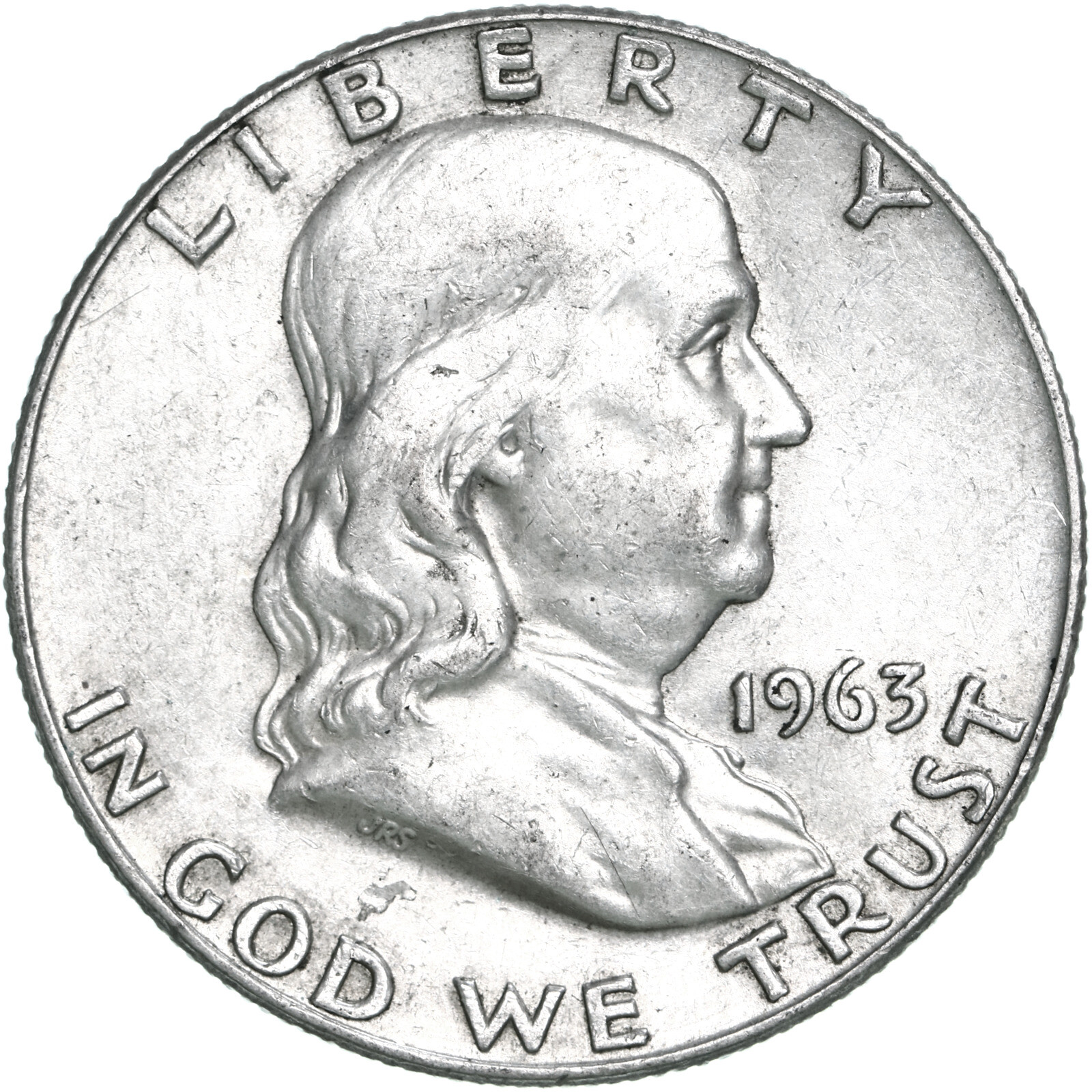 1963 D Franklin Half Dollar 90% Silver About Uncirculated AU