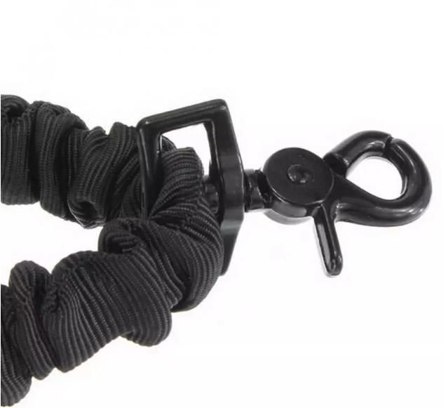 Tactical Single Point Adjustable Bungee Rifle Gun Sling System Black Strap Hunt