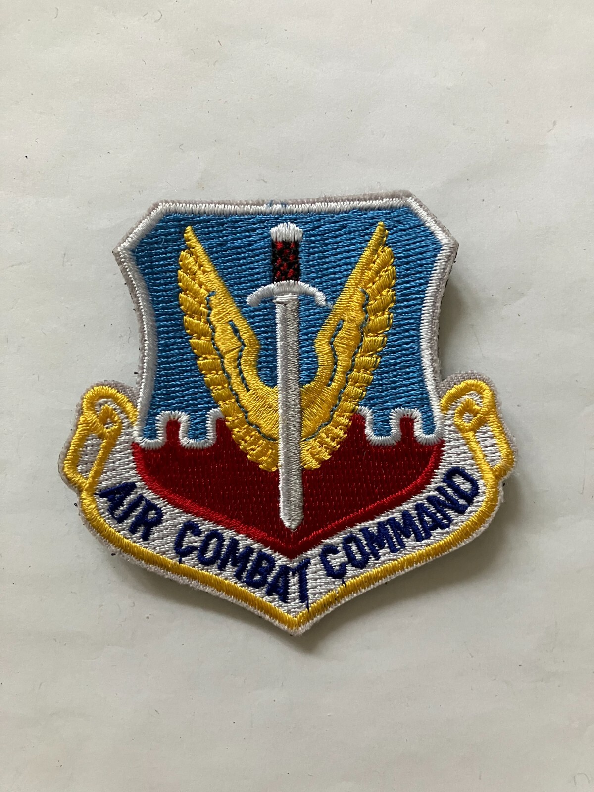 USAF US Air Force Air Combat Command flight suit patch, v'cro on reverse