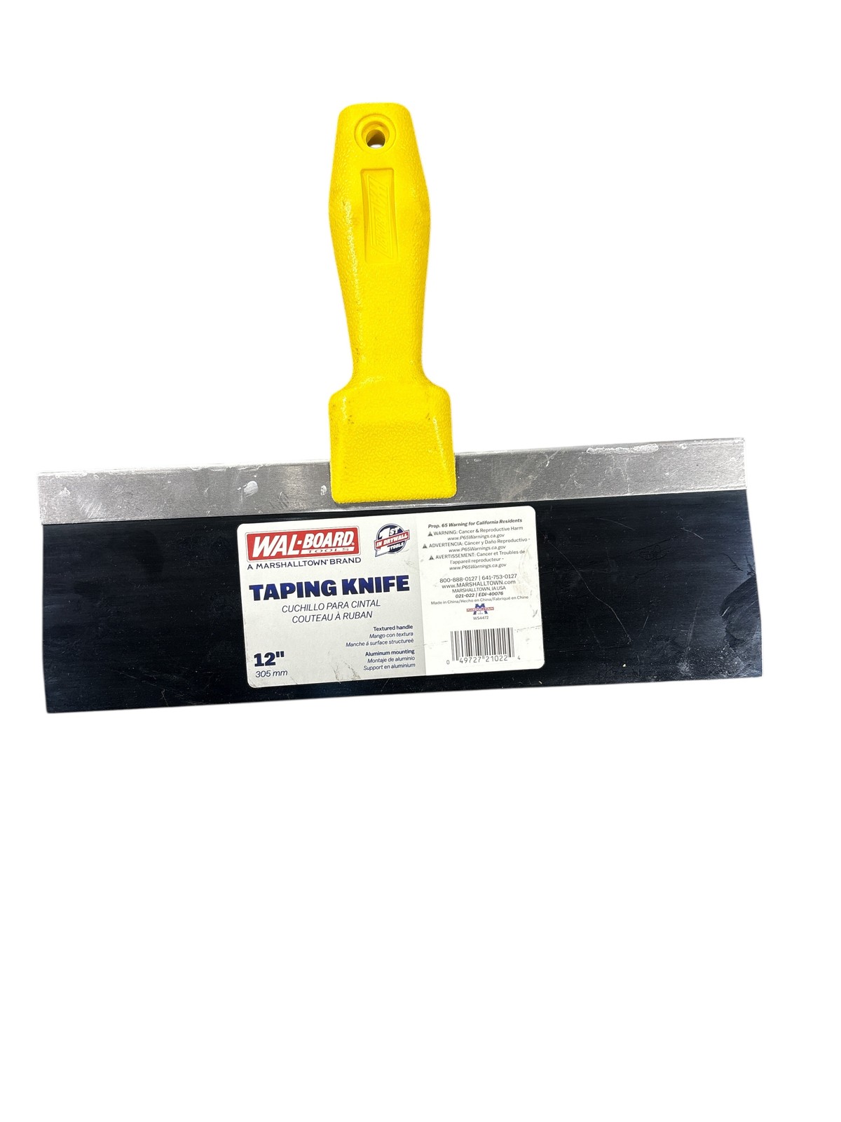 Walboard, 12in., Blue Steel, Taping Knife