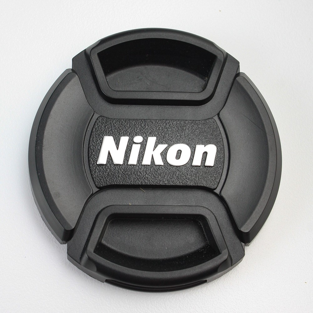 Nikon - 52mm Black/Silver Plastic Front Lens Cap - Clip-On