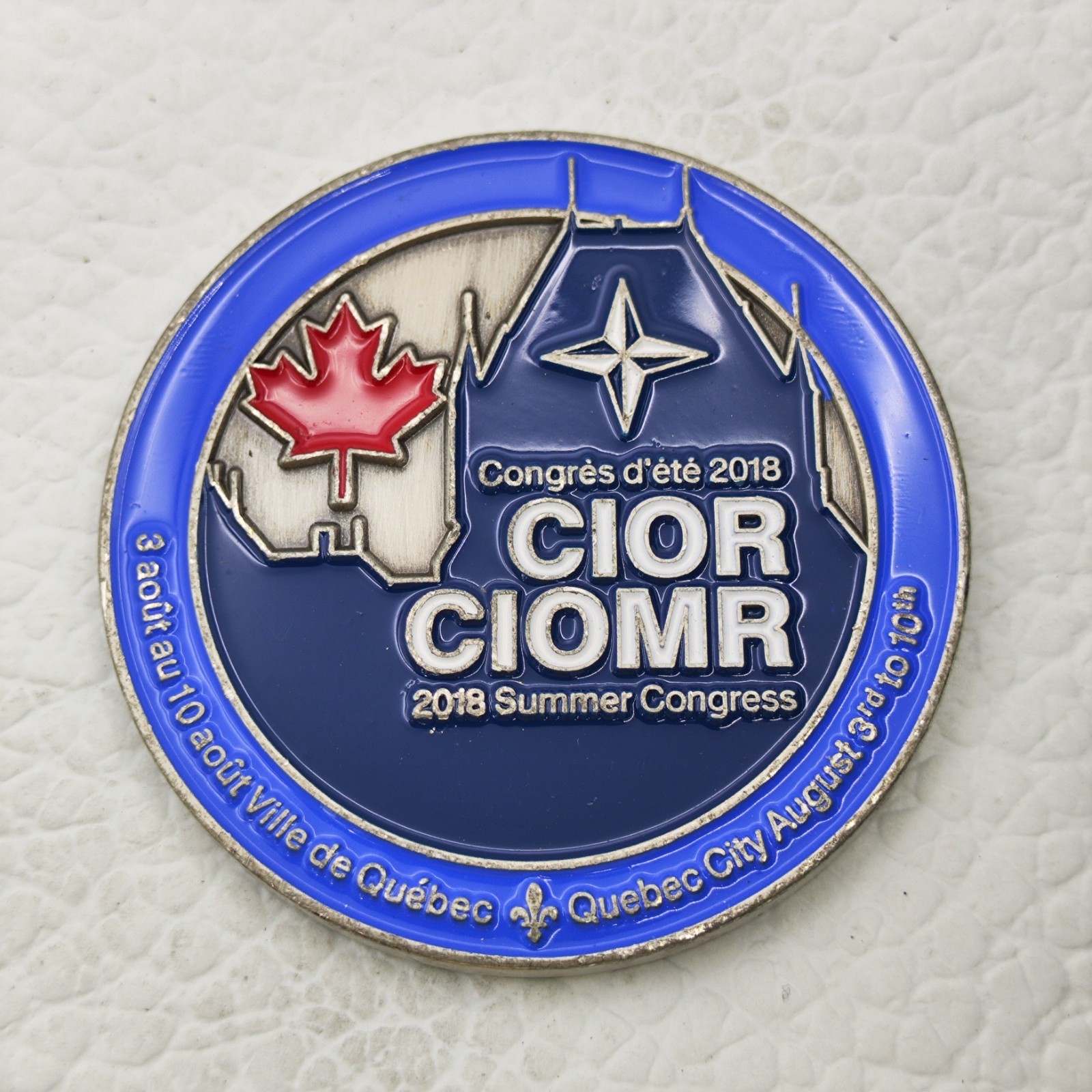 Canadian Armed Forces CIOR CIOMR 2018 Summer Congress Quebec City Challenge Coin