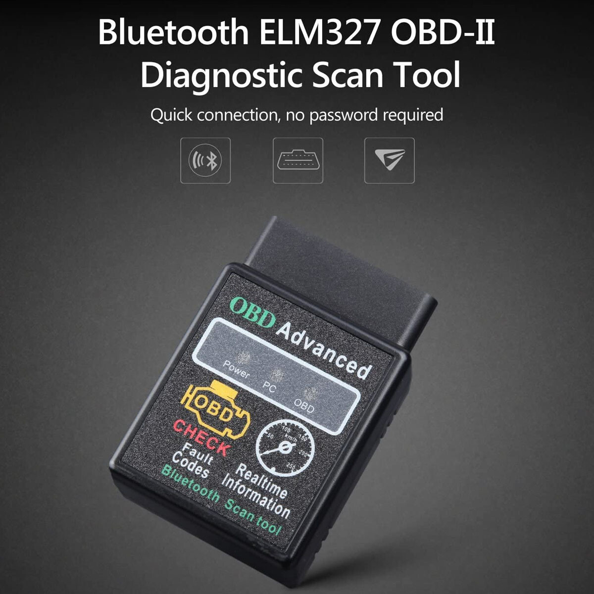 US Eonon V0056 OBD2 OBDII Scanner Bluetooth Scanning Tool Adapter ELM327
