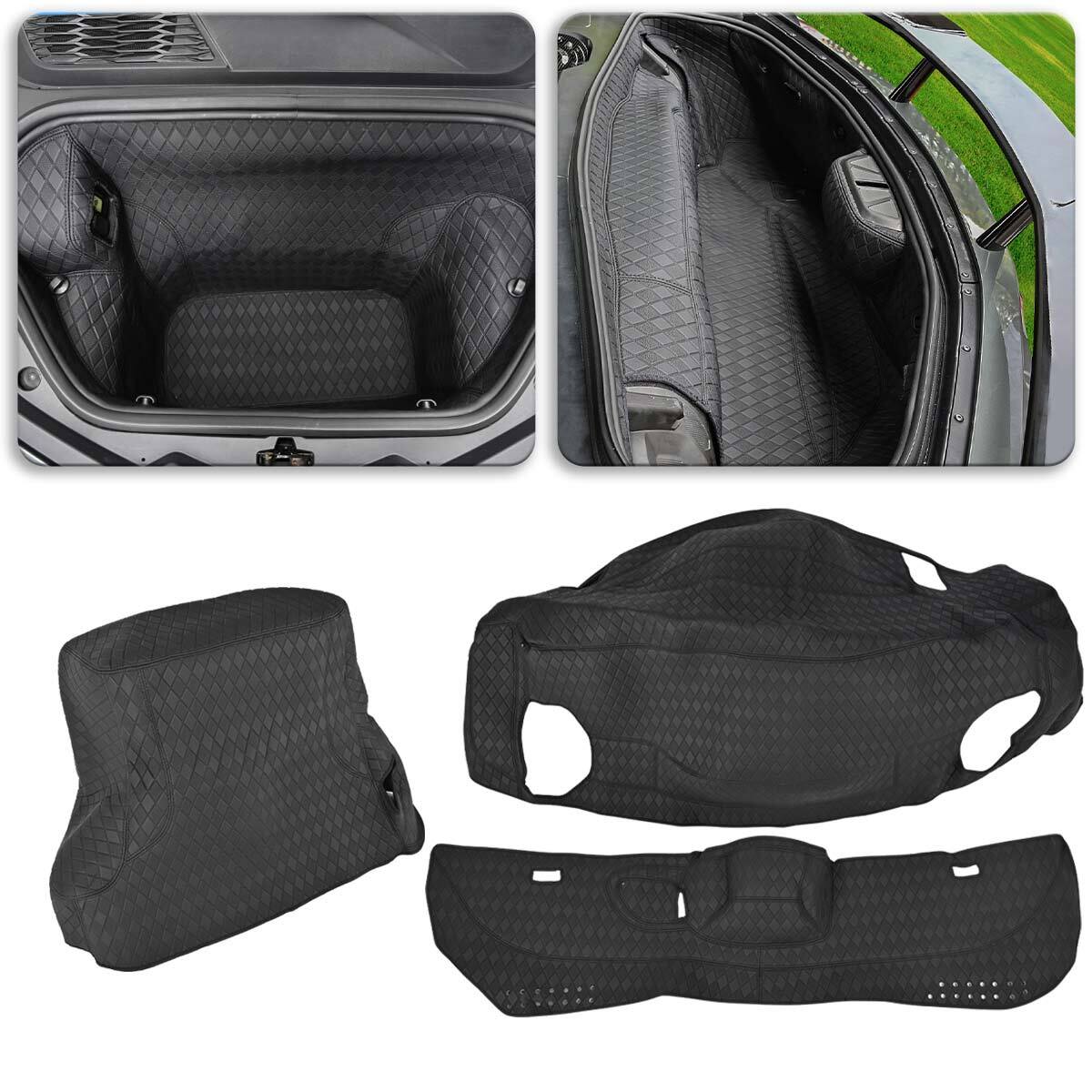 3PCS Front & Rear Trunk Mat for Corvette C8 Z06 Z51 2020-2026 Cargo Liner Trunk