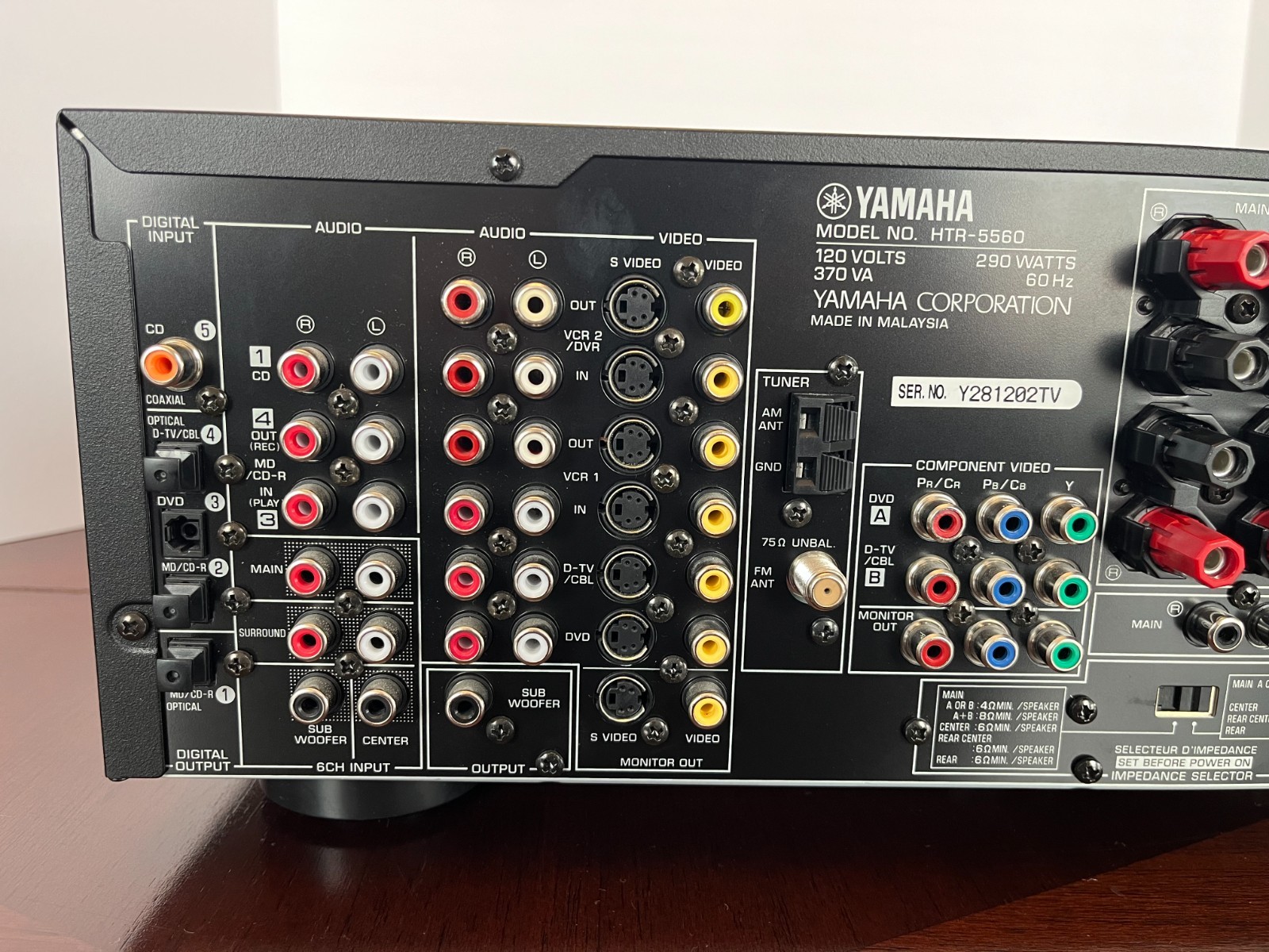 Yamaha HTR-5560 Stereo Receiver Bundle | Tested with remote