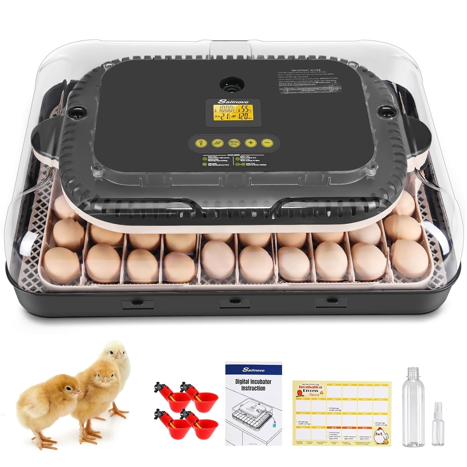 70 Egg Incubator with Automatic Egg Turning & Temperature Humidification Control