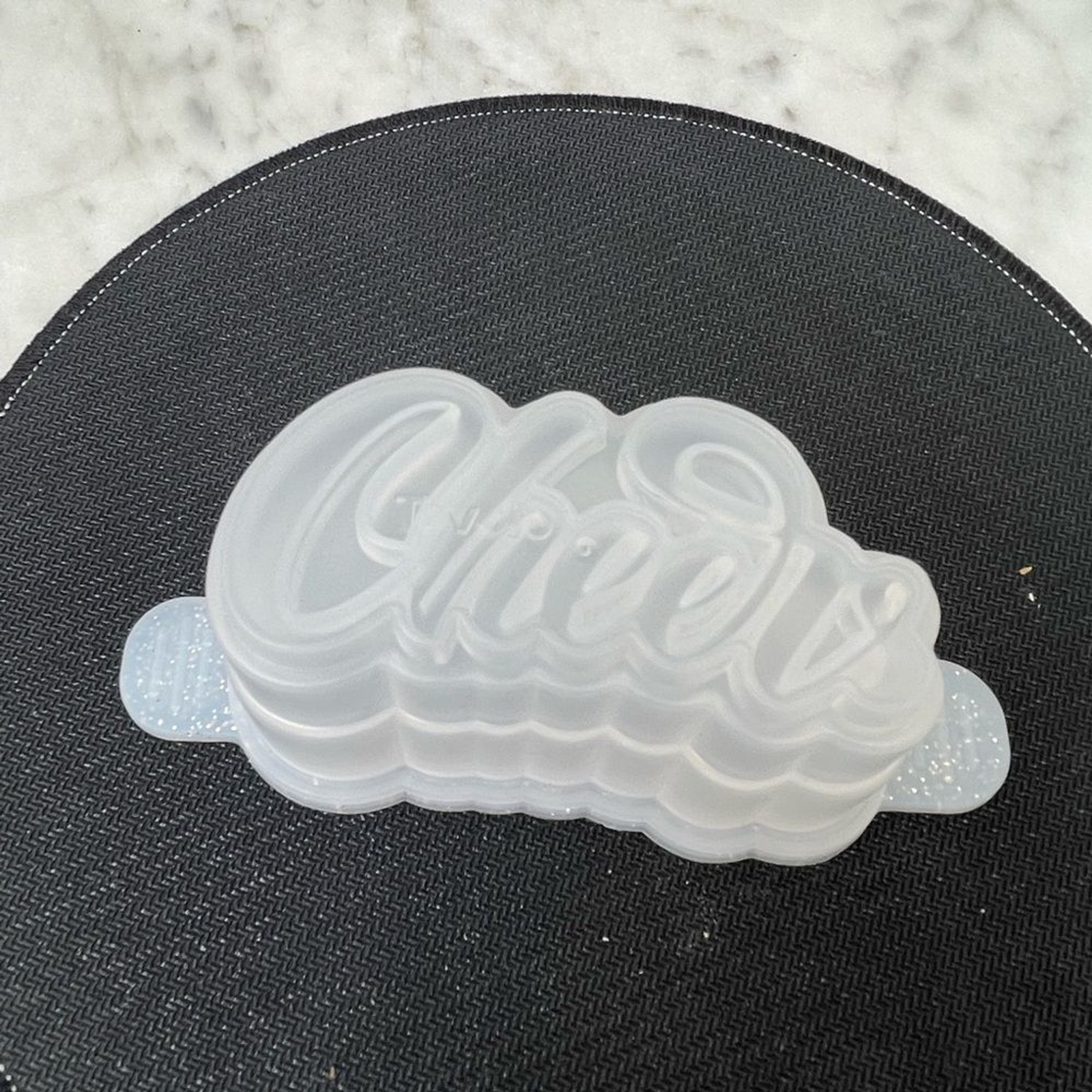 White Cheers Silicone Mold 5L inx1.5W inx 2H in
