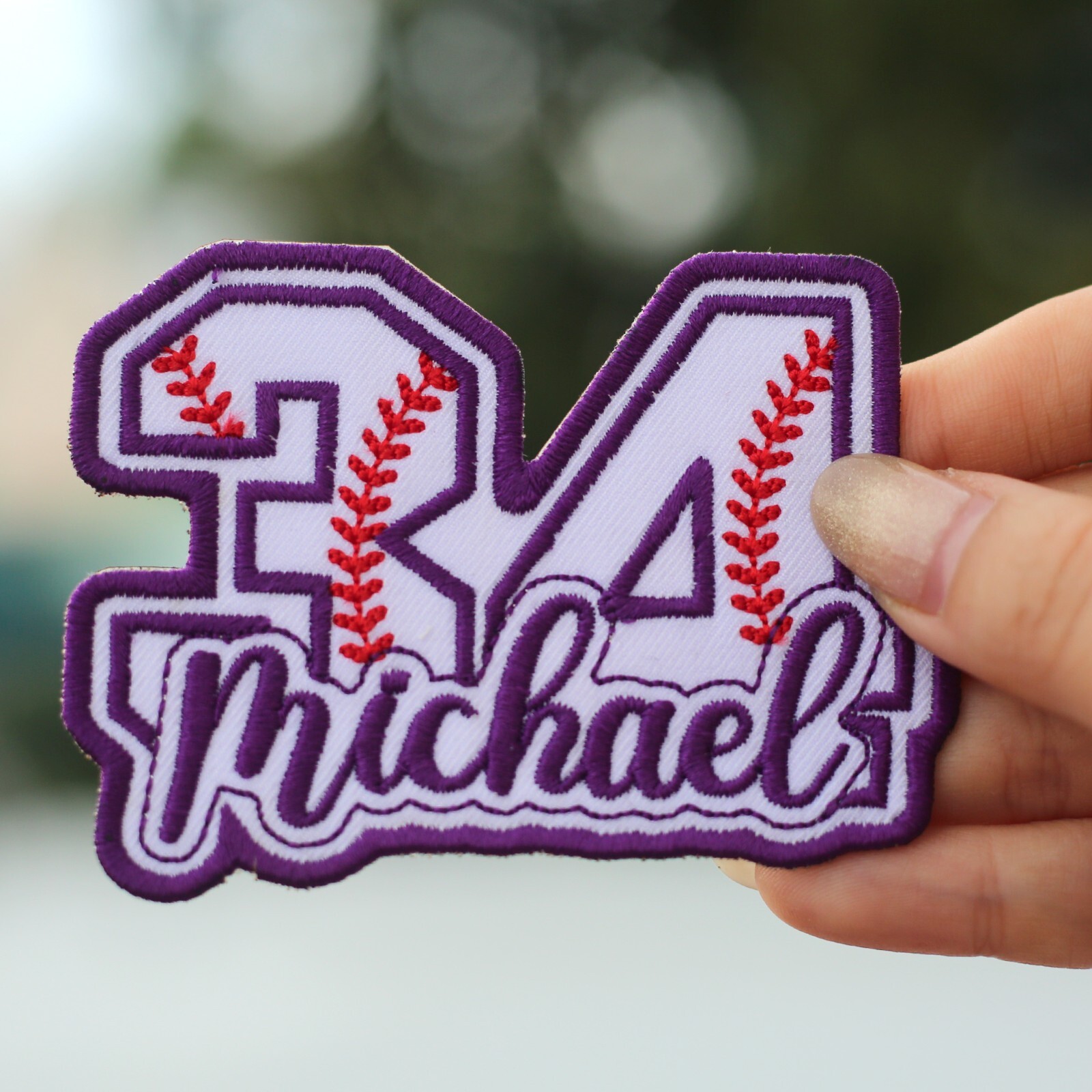 Personalized Baseball Name Patches - Custom Baseball Number Patch Iron on