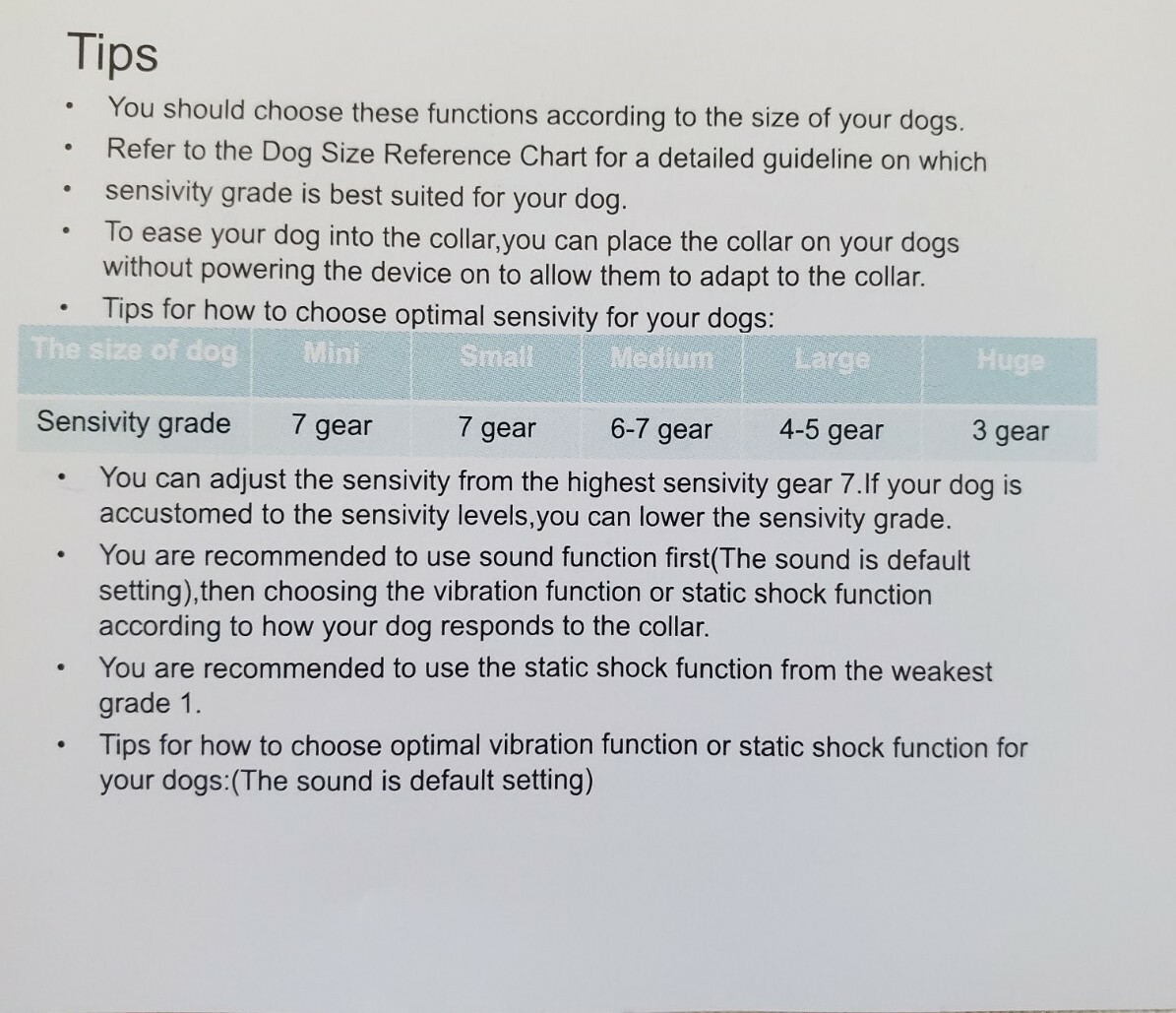 No Bark Training Collar w/Smart Detection Vibration & Harmless Shock-Blue