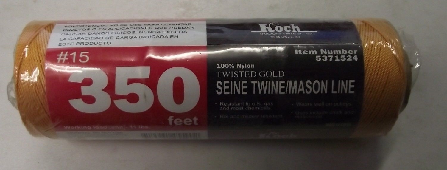 Koch Industries 5371524 Twisted Gold Mason Line #15 By 350 Feet