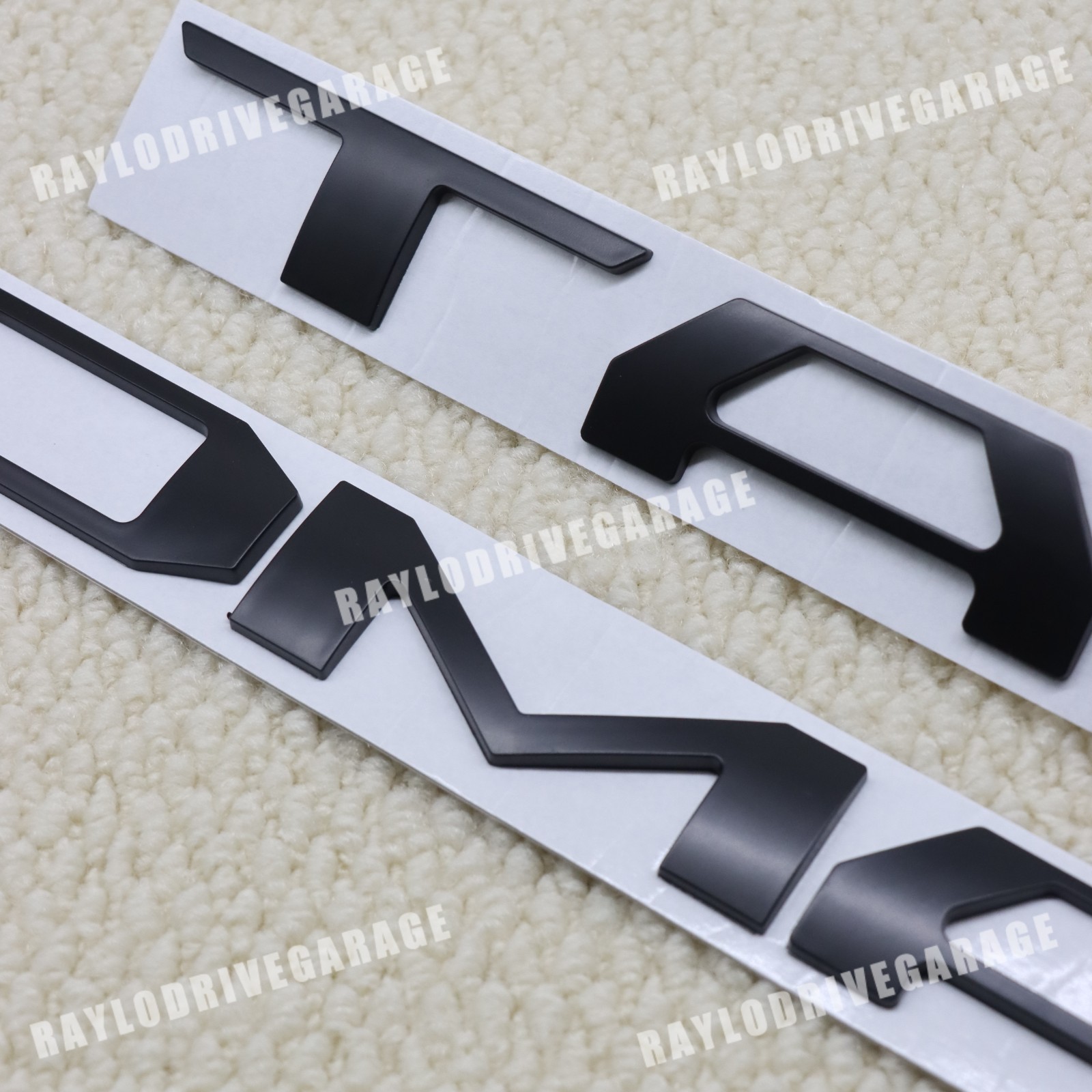3D Raised Tailgate Insert Letters For 2016-2023 Tacoma Matte Black Emblem Badge