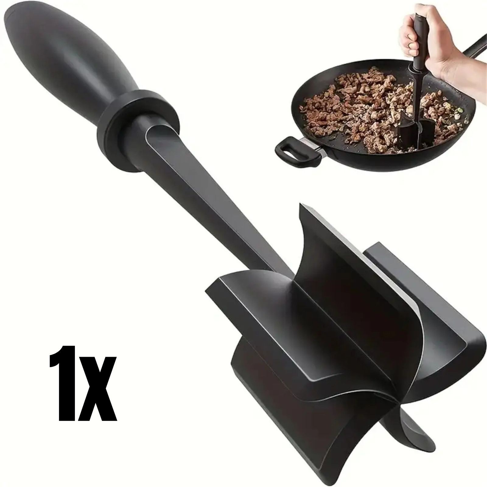 Meat Hamburger Chopper Heat Resistant Utensil Ground Beef Potato Masher Spatula