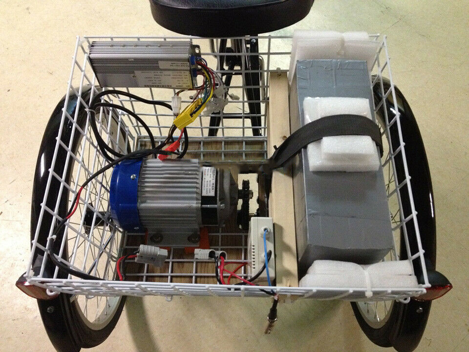 750W 48V Electric GoKart Tricycle Cart Brushless Motor Gear Reduction w/Control