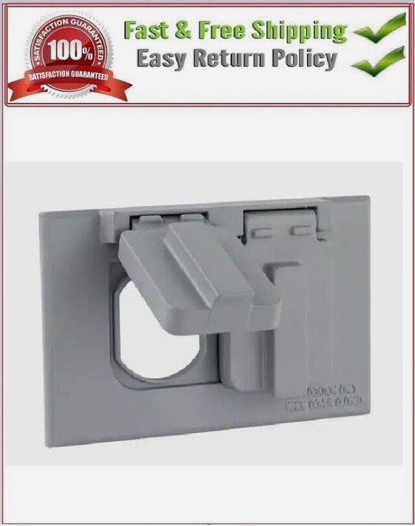 Gray 1-Gang Duplex Outdoor Weatherproof Outlet Cover -BEST PRICE -FAST FREE SHIP