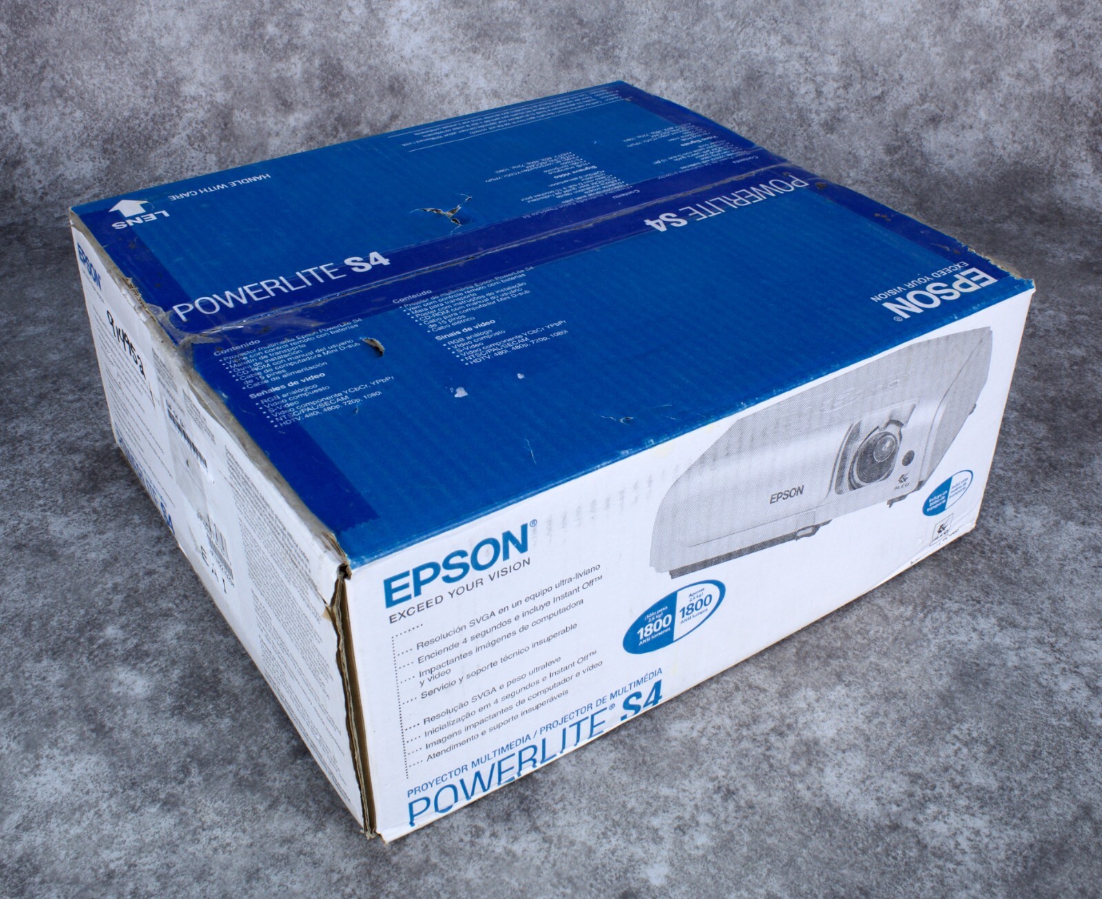Epson PowerLite S4  LCD Video Projector w/Remote, AC Adapter