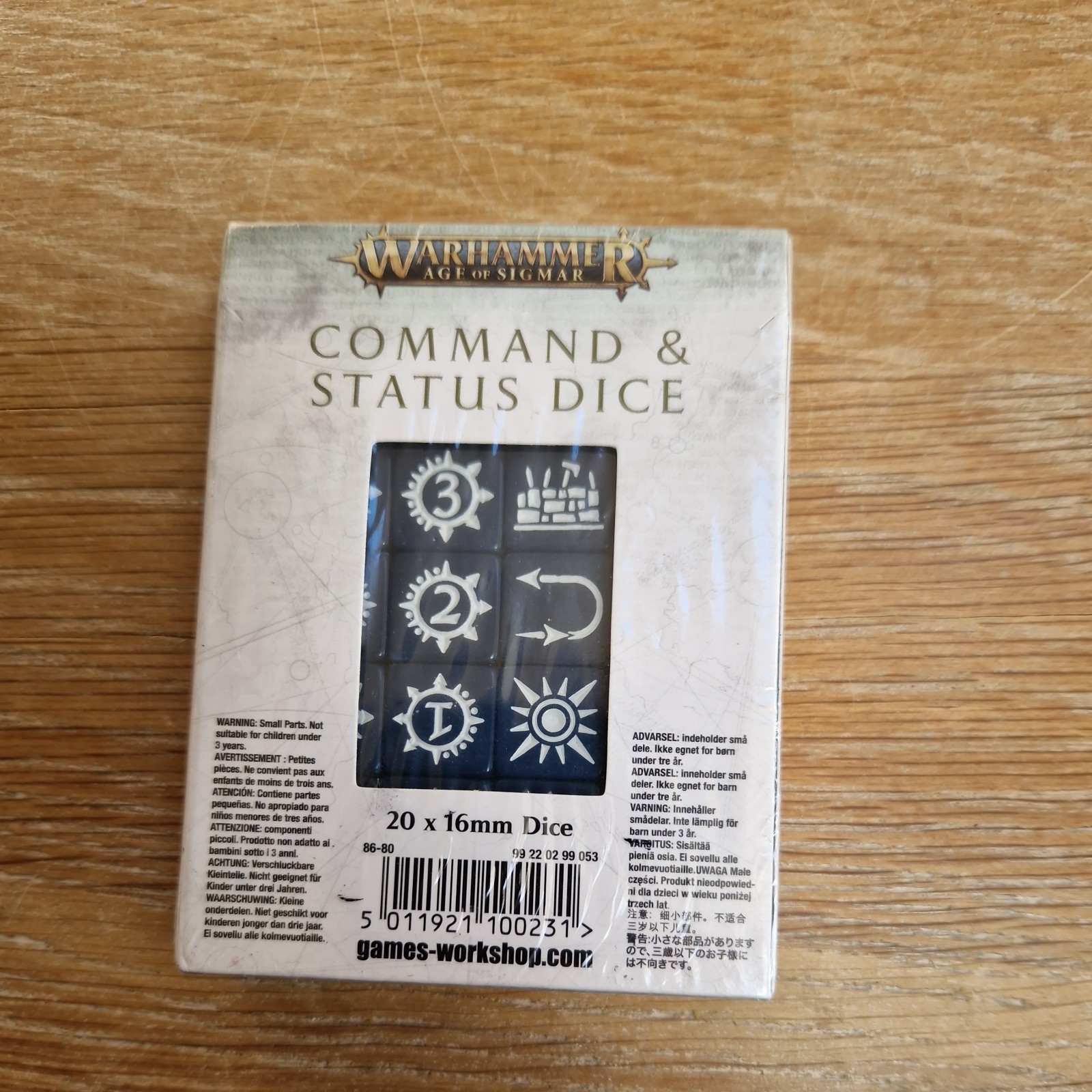 GAMES WORKSHOP 2018 WARHAMMER AGE OF SIGMAR COMMAND & STATUS DICE PACK SET MISP