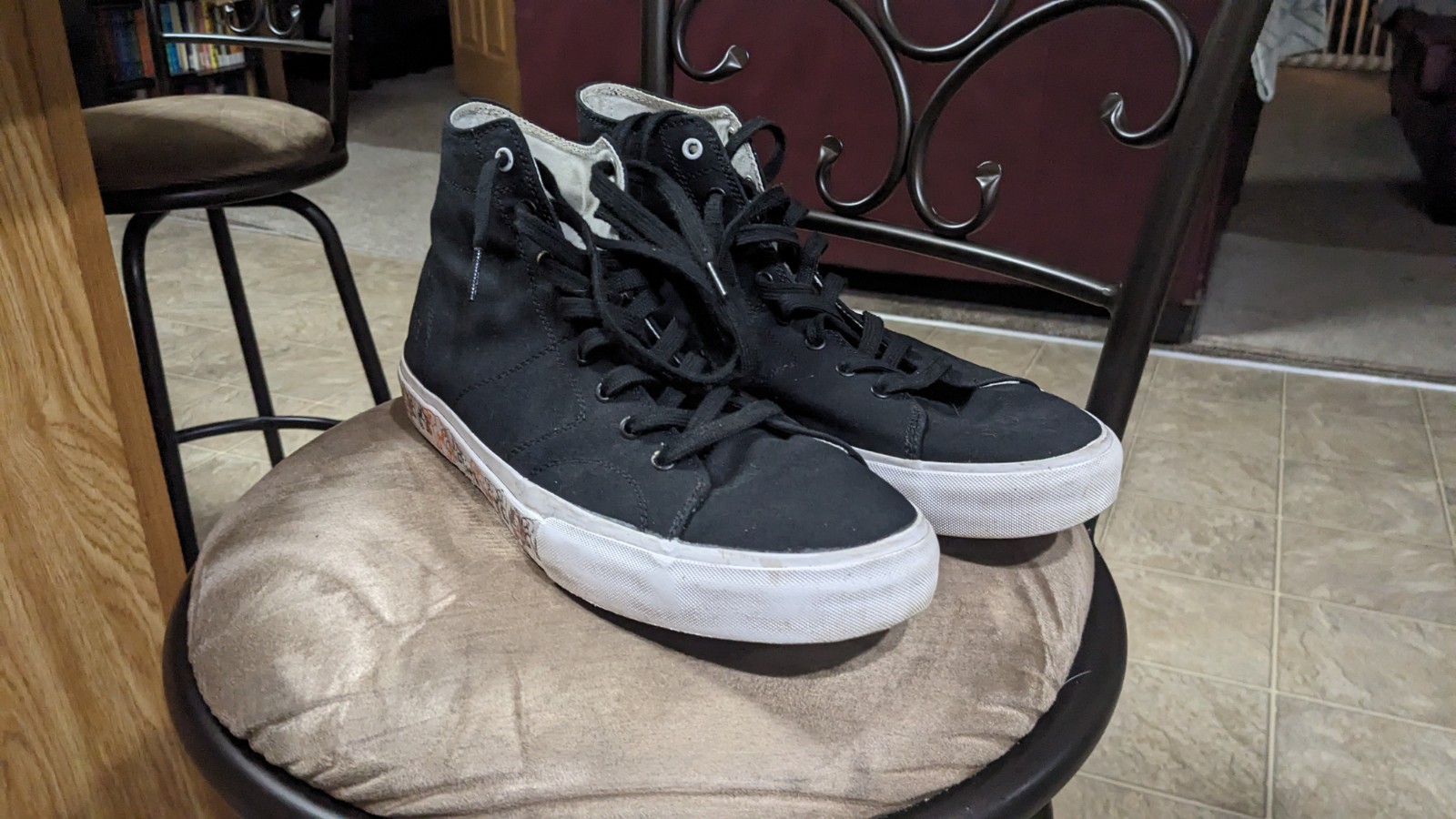 State Footwear Skateboard Shoes Bushwick Marching Elephants Mens Black Canvas 11