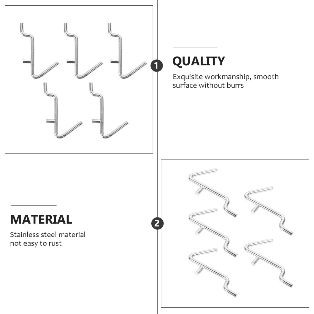 5 Pcs Hook Accessories Peg Board Accessory Kit Pegboard Wall Organizer Hooks