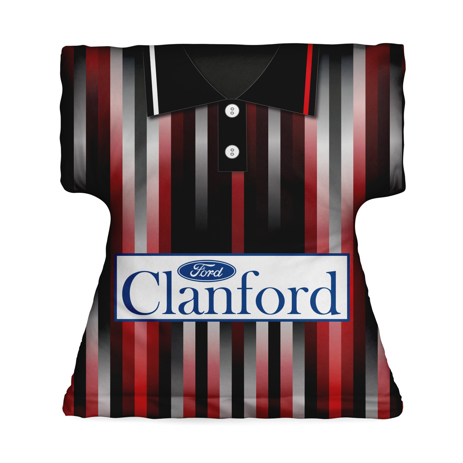 St Mirren 1994 Away Shirt Personalised Retro Football Shirt Shaped Cushion
