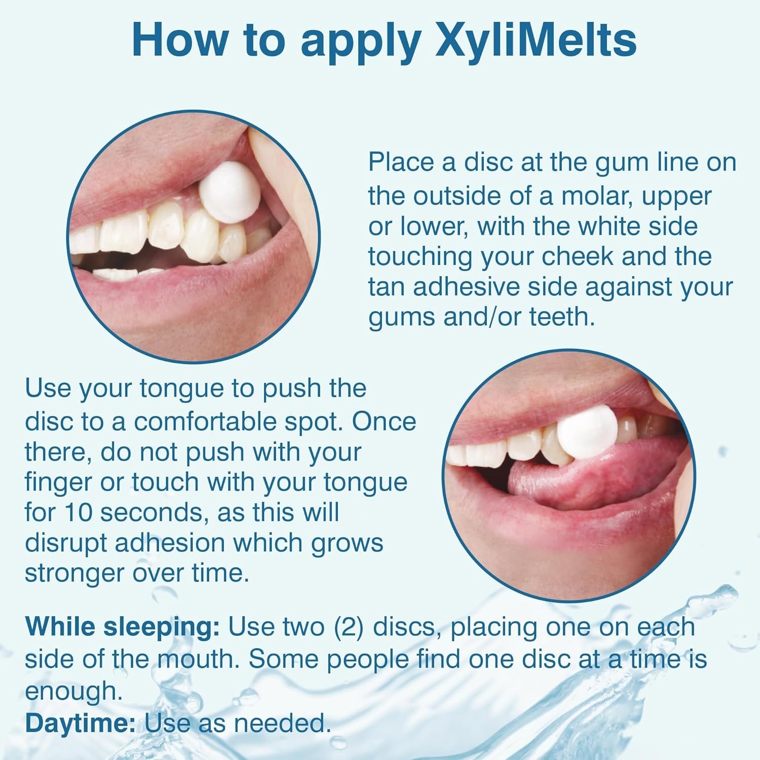 Oracoat Xylimelts Dry Mouth Relief Discs -100 Count, Natural Mint,Nighttime