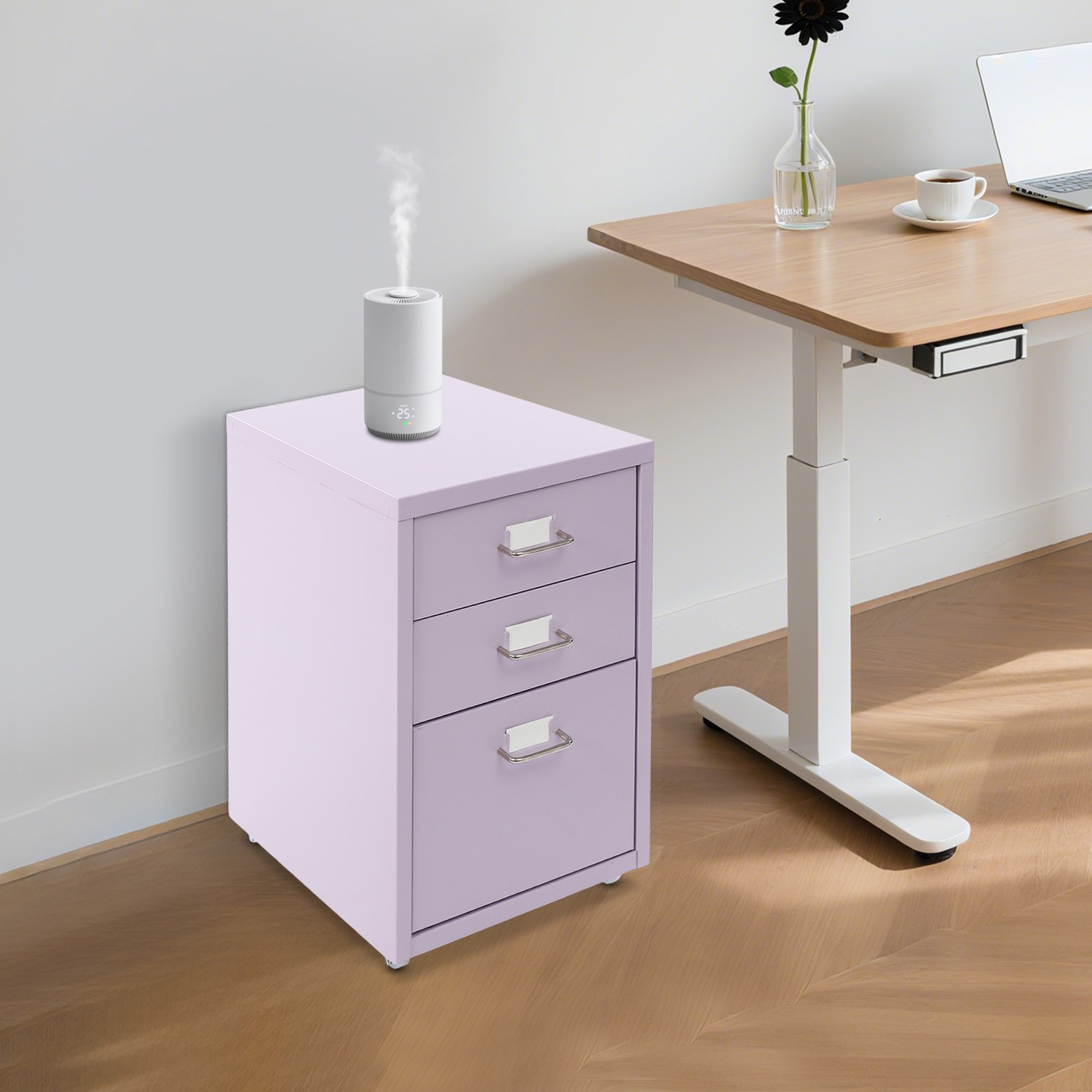 Mobile Filing Cabinet 3 Drawer Organizer Vertical File Cabinet Office Storage