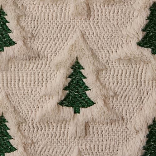 Christmas Pillow Covers 18x18 Set of 2 Double Xmas 18" x 18" (Pack of 2) Beige