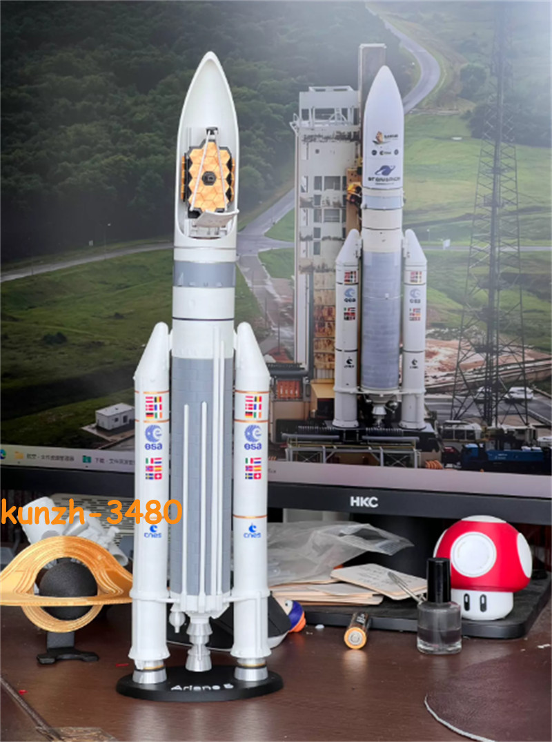 1/200 ESA Ariane 5 Launch Vehicle JWST Launch Mission 3D Rocket Model