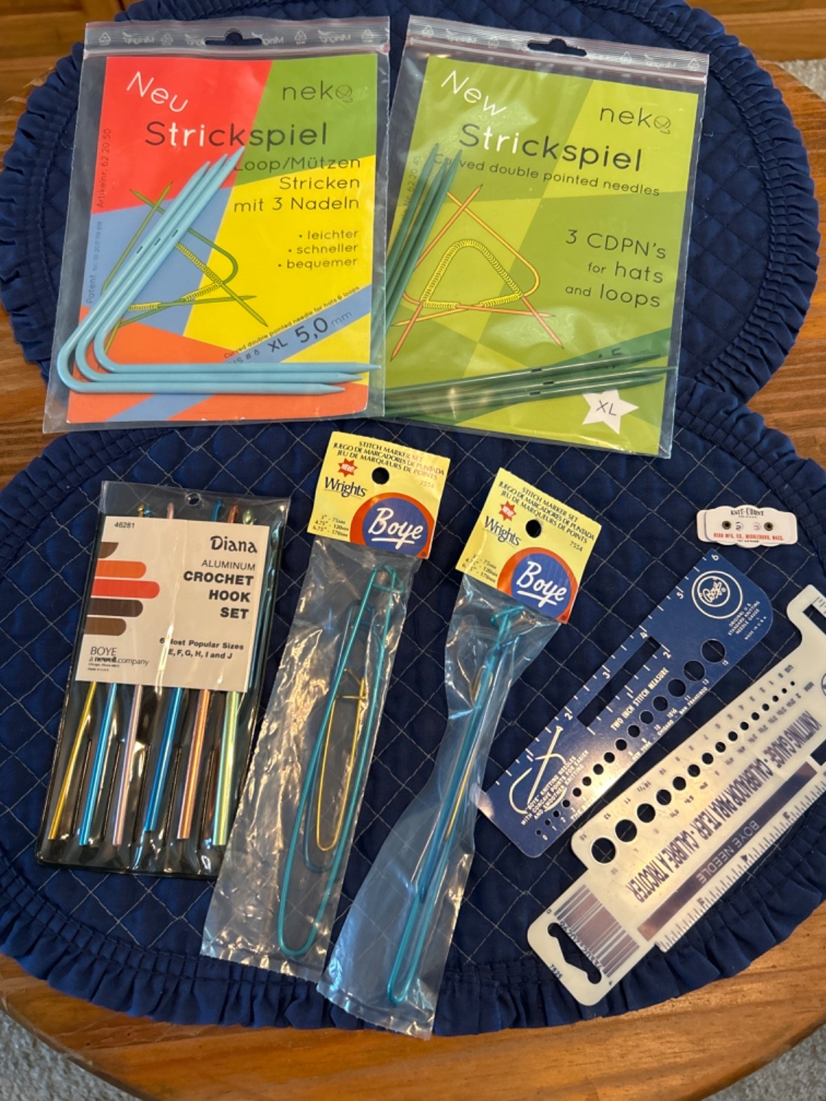 2 Sets Neko Strickspiel Doubles Pointed Needles & Diana 6 Crochet Hook Set & ...