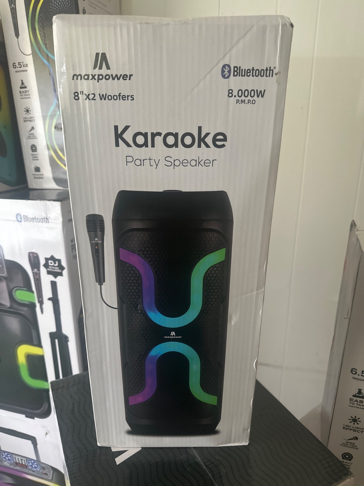 MaxPower Karaoke Party Speaker - Bluetooth Speaker with Microphone