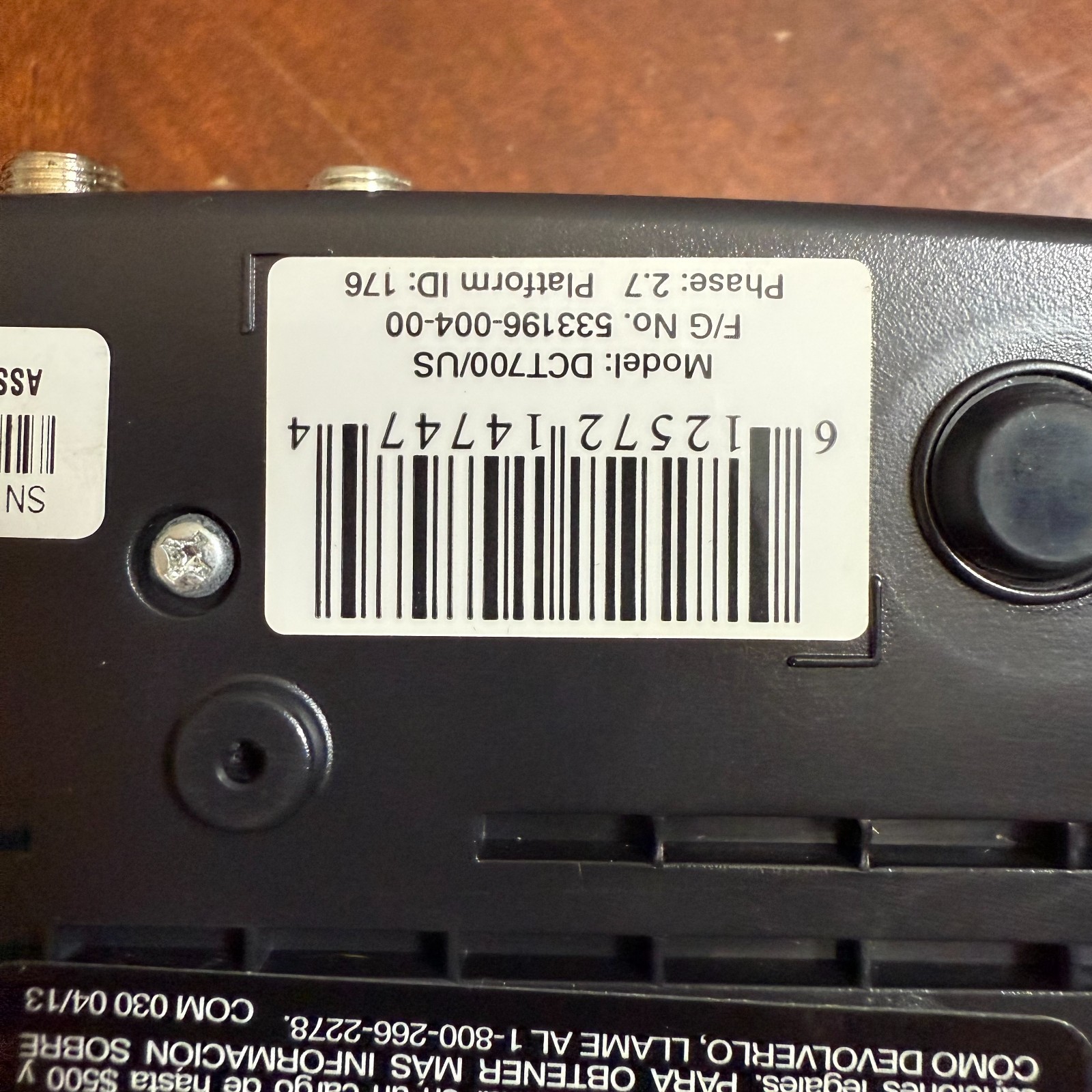 Motorola DCT700 Comcast Digital Cable TV Box Receiver Decoder