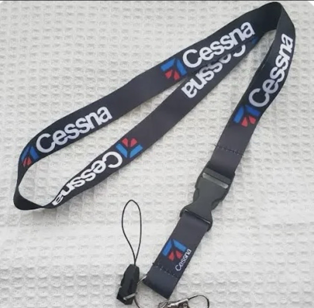 Cessna Aerospace Aviation Aircraft Jet Model Neck Lanyard Credentials Badge